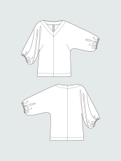 Schnittmuster" V-Neck Cuff Top" XL-3XL