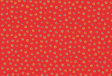 Baumwollstoff Serie "Junge Line": Blaugelbe Pünktchen auf Oragne