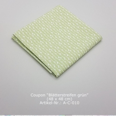 Baumwollstoff Blätterstreifen grün