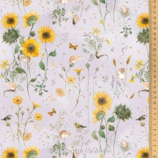Baumwollstoff Sonnenblumenfeld