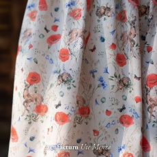 Baumwollstoff Rehe im Sommerfeld