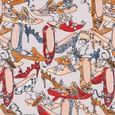 Cotton Lawn Stoff - All my shoes