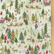 Baumwollstoff Weihnachtsfabelwald
