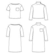 QUIBORN - Matrosen-T-Shirt oder -Kleid Größe 32 - 52