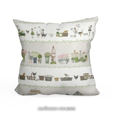 Baumwollstoff Landhausstreifen