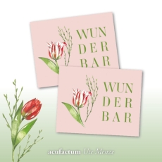 Patch "Wunderbar" auf Tulpe