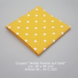 Baumwollstoff Serie "Capri" - Weiße Punkte auf Gelb