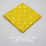 Baumwollstoff Serie "Kopenhagen" - Kreise auf Kurkuma (gold)