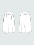Schnittmuster Elastic waist maxi skirt (Mini bis 3XL)
