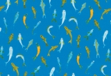 Baumwollstoff Serie "Junge Line" - Fische auf blau