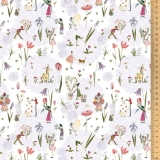 Baumwollstoff Gartenküsse