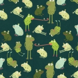 Interlock Stoff- Frösche